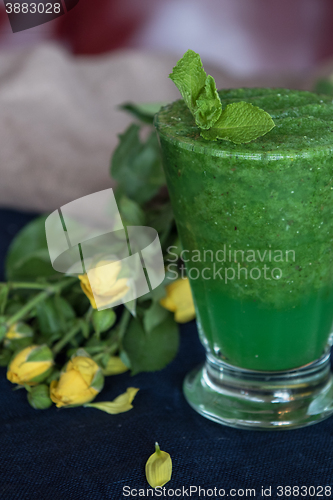 Image of Healthy organic green smoothie