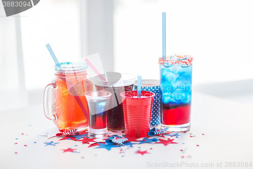 Image of drinks on american independence day party