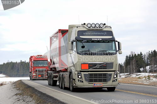 Image of Semi Tank Trucks on the Road