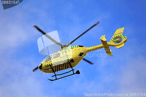 Image of Emergency Medical Helicopter in Flight
