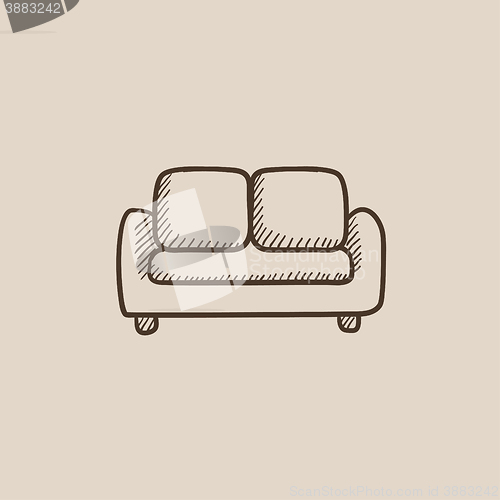 Image of Sofa sketch icon.