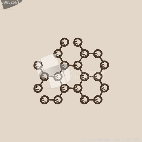 Image of Molecule sketch icon.