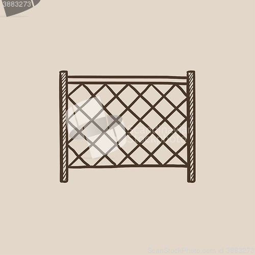 Image of Sports nets sketch icon.
