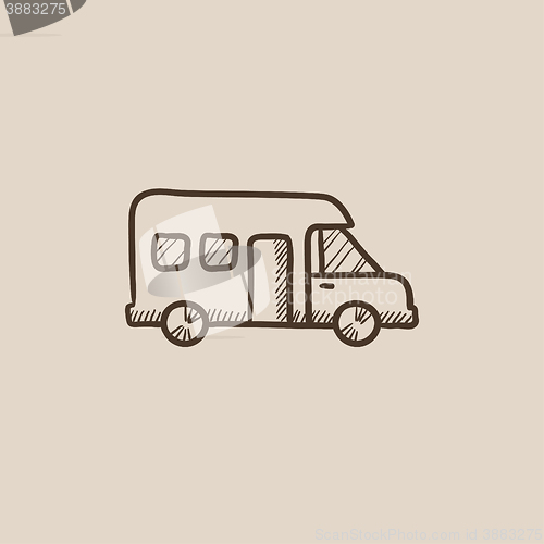 Image of Motorhome sketch icon.