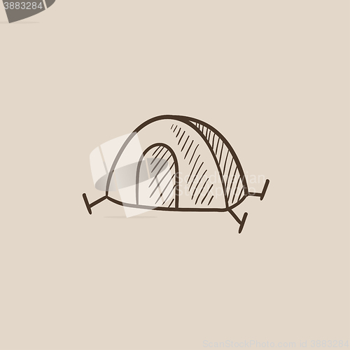 Image of Tent sketch icon.