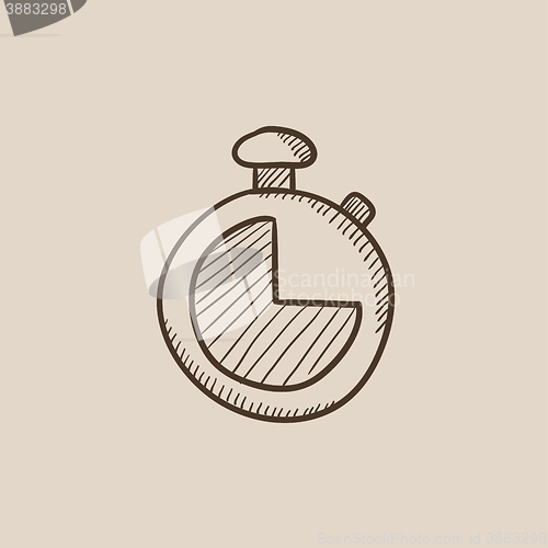 Image of Stopwatch sketch icon.