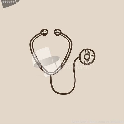 Image of Stethoscope sketch icon.