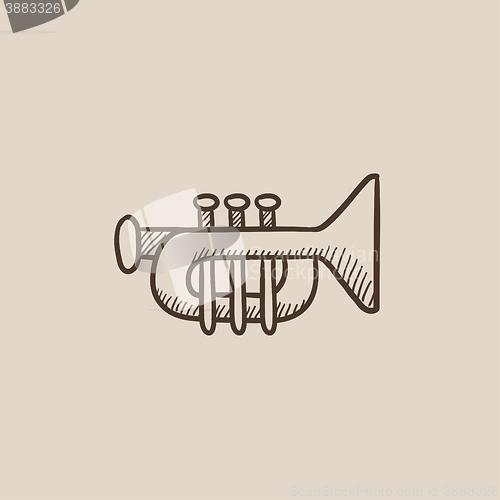 Image of Trumpet sketch icon.