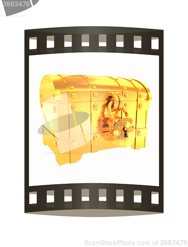 Image of cartoon chest. The film strip