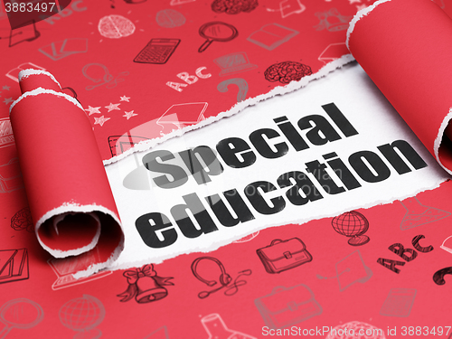 Image of Education concept: black text Special Education under the piece of  torn paper