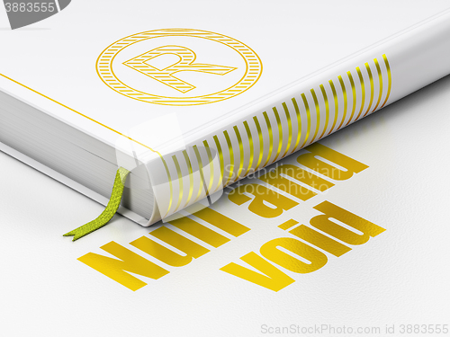 Image of Law concept: book Registered, Null And Void on white background