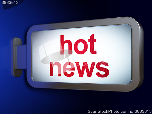 Image of News concept: Hot News on billboard background
