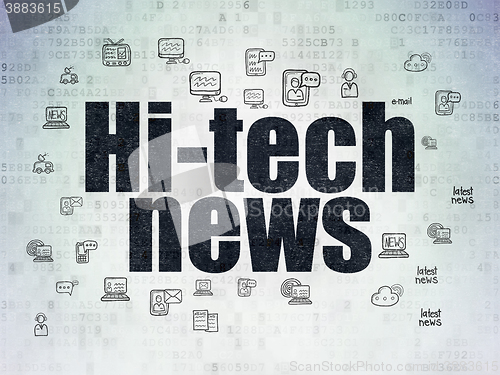 Image of News concept: Hi-tech News on Digital Data Paper background