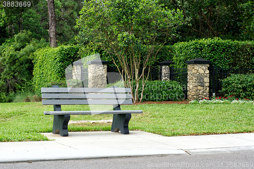 Image of naples florida park bench bus stop