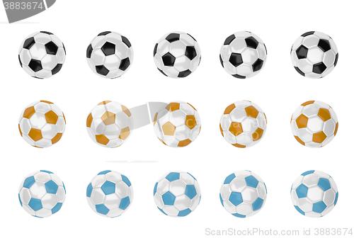 Image of soccer ball with different color