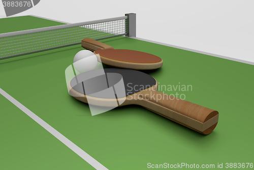 Image of ping pong and table