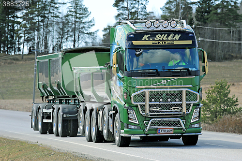 Image of Green Volvo FH16 750 Truck for Construction