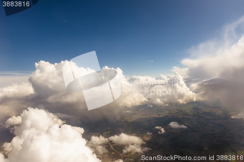 Image of Aerial view of some clouds