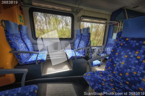Image of Inside of high speed train compartment