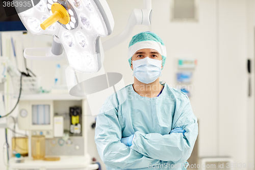 Image of surgeon in operating room at hospital