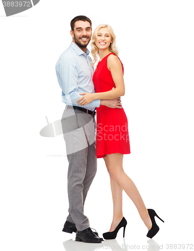 Image of happy couple hugging