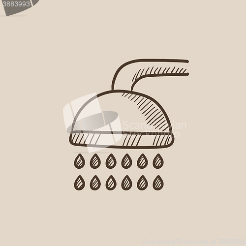 Image of Shower sketch icon.
