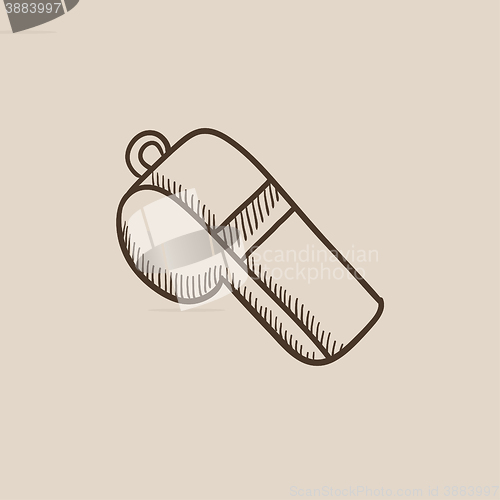 Image of Whistle sketch icon.