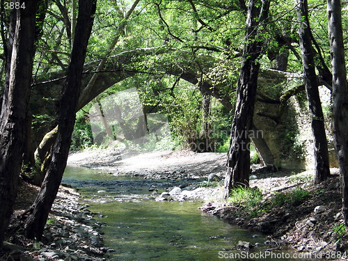 Image of Flowing under the bridge. Cyprus