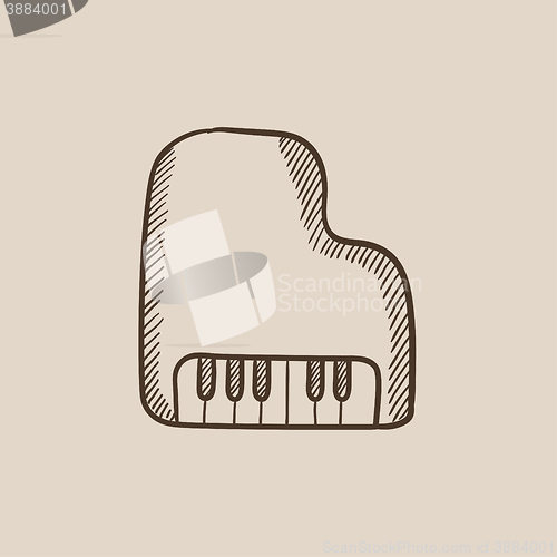 Image of Piano sketch icon.