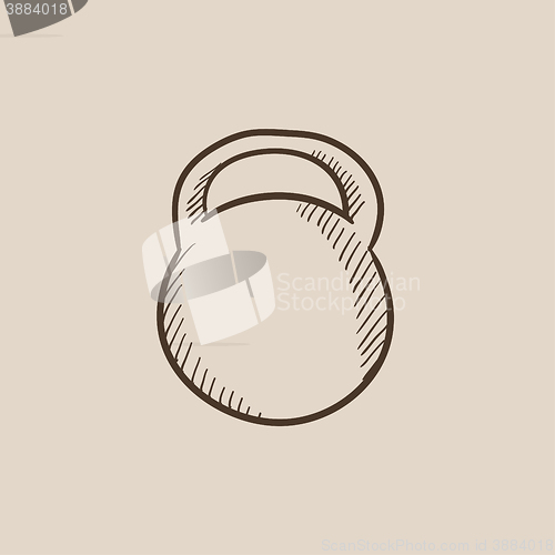 Image of Kettlebell sketch icon.