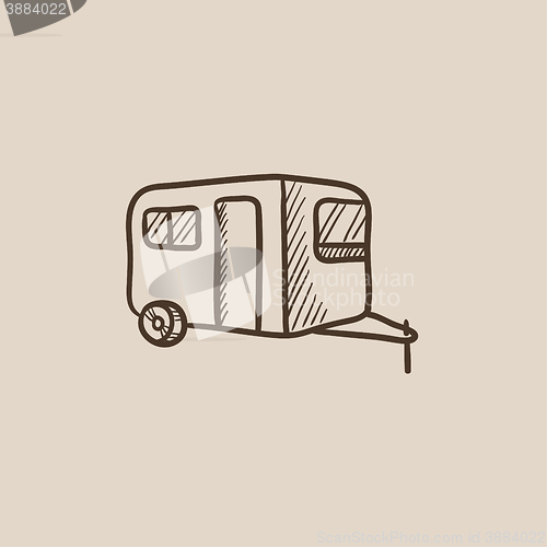Image of Caravan sketch icon.
