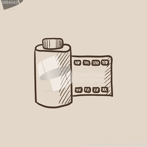 Image of Camera roll sketch icon.