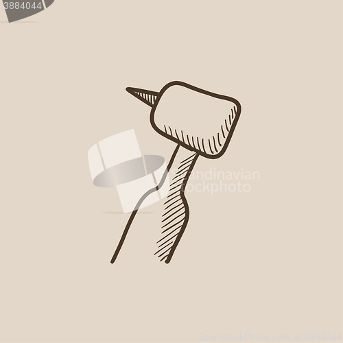 Image of Dental drill sketch icon.