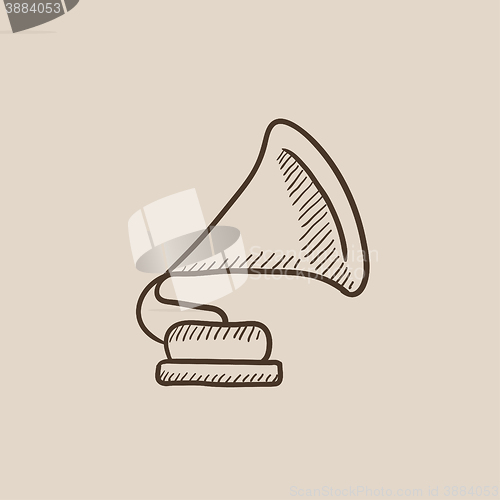 Image of Gramophone sketch icon.