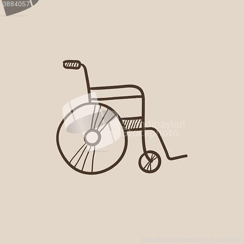 Image of Wheelchair sketch icon.