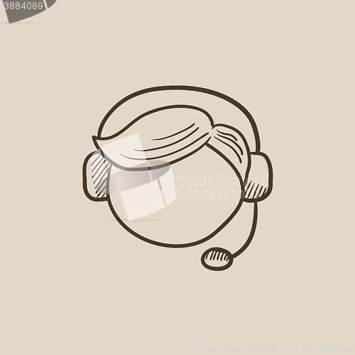 Image of Customer service sketch icon.