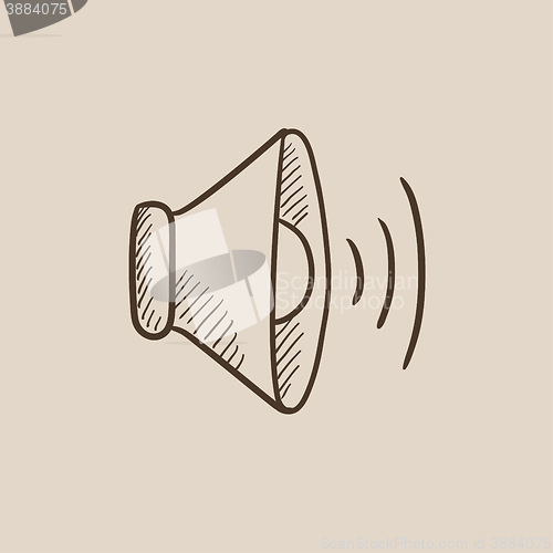 Image of Speaker volume sketch icon.