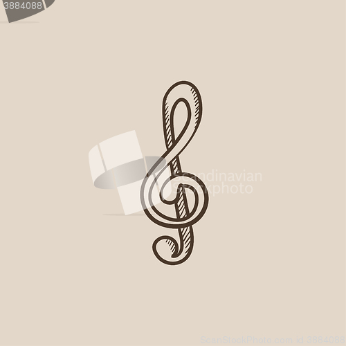 Image of G-clef sketch icon.