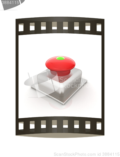 Image of Emergency Button 3d icon. The film strip