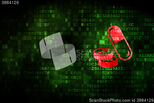 Image of Medicine concept: Pills on digital background