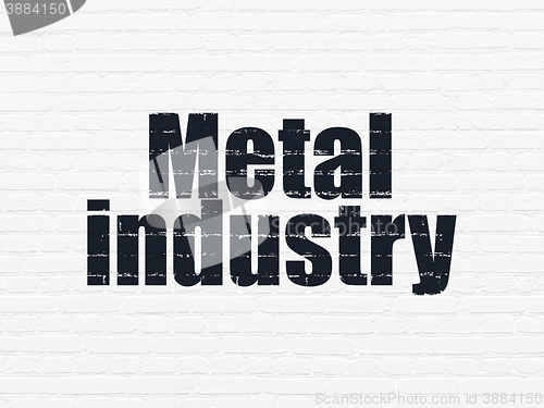 Image of Manufacuring concept: Metal Industry on wall background