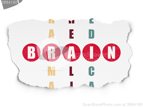 Image of Medicine concept: Brain in Crossword Puzzle