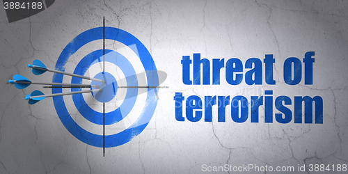 Image of Politics concept: target and Threat Of Terrorism on wall background