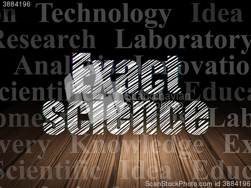 Image of Science concept: Exact Science in grunge dark room