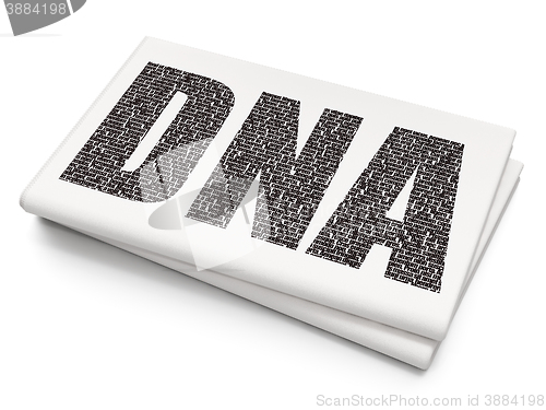 Image of Health concept: DNA on Blank Newspaper background