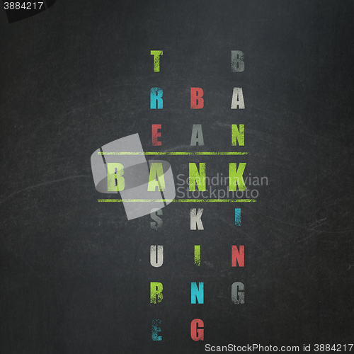 Image of Currency concept: Bank in Crossword Puzzle