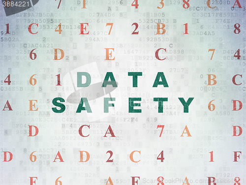 Image of Information concept: Data Safety on Digital Data Paper background