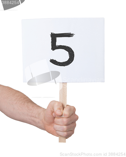 Image of Sign with a number, 5