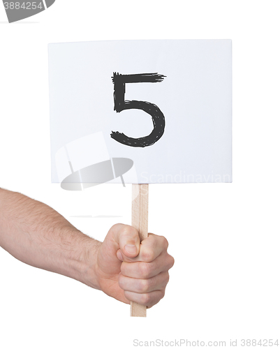 Image of Sign with a number, 5