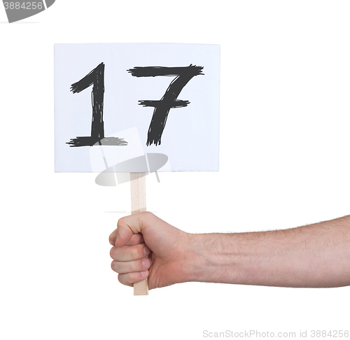 Image of Sign with a number, 17